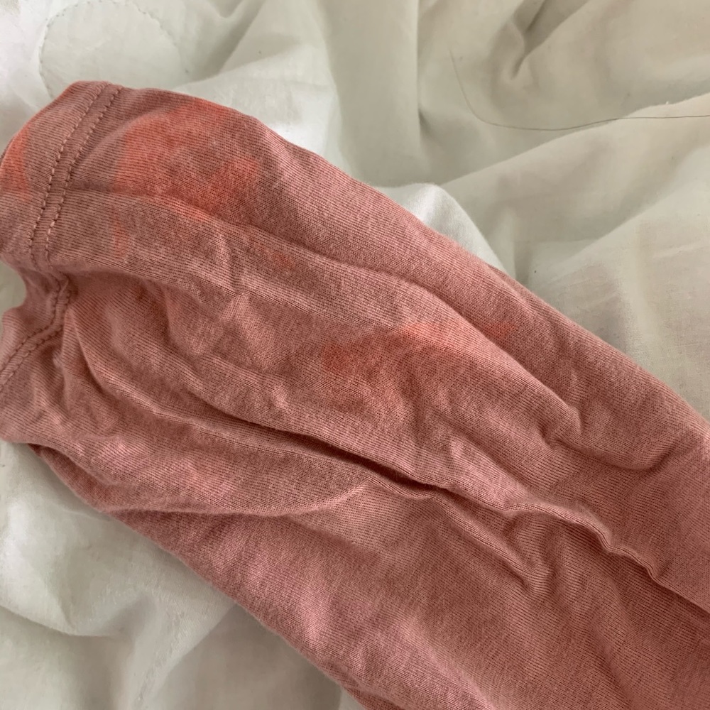 Pink New York and company stained shirt